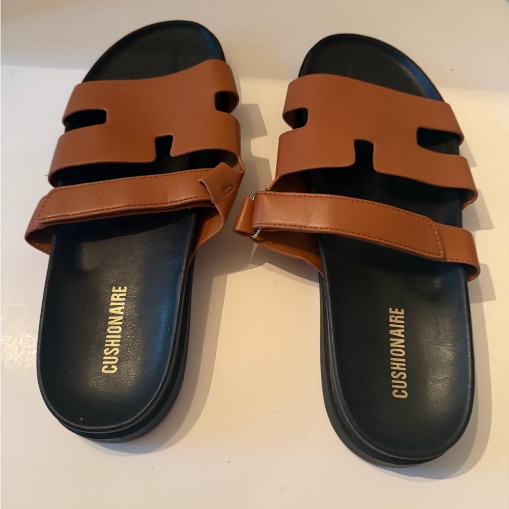 Cushionaire Lotto Women's Slide Sandals in Brown Size 11 NEW - Picture 3 of 5